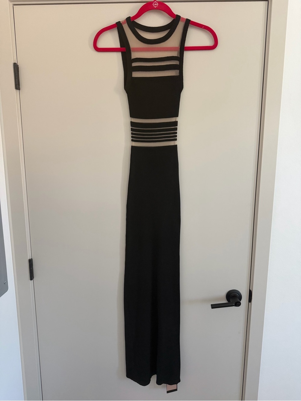 JLUXLABEL Mesh-Inset Maxi Dress